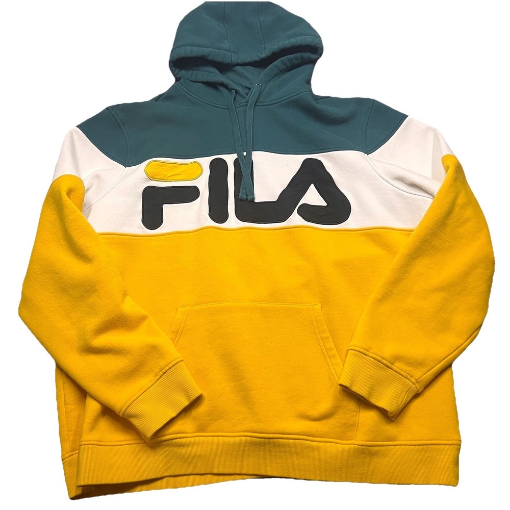 FILA hoodie Mens 3XL Hip Hop Classic Tennis Basketball 80s 90s Retro Streetwear